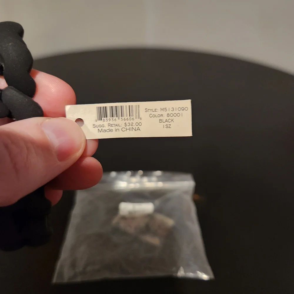 Marc Jacobs Black Silicone Bracelet with Gold Charm - Picture 2 of 3